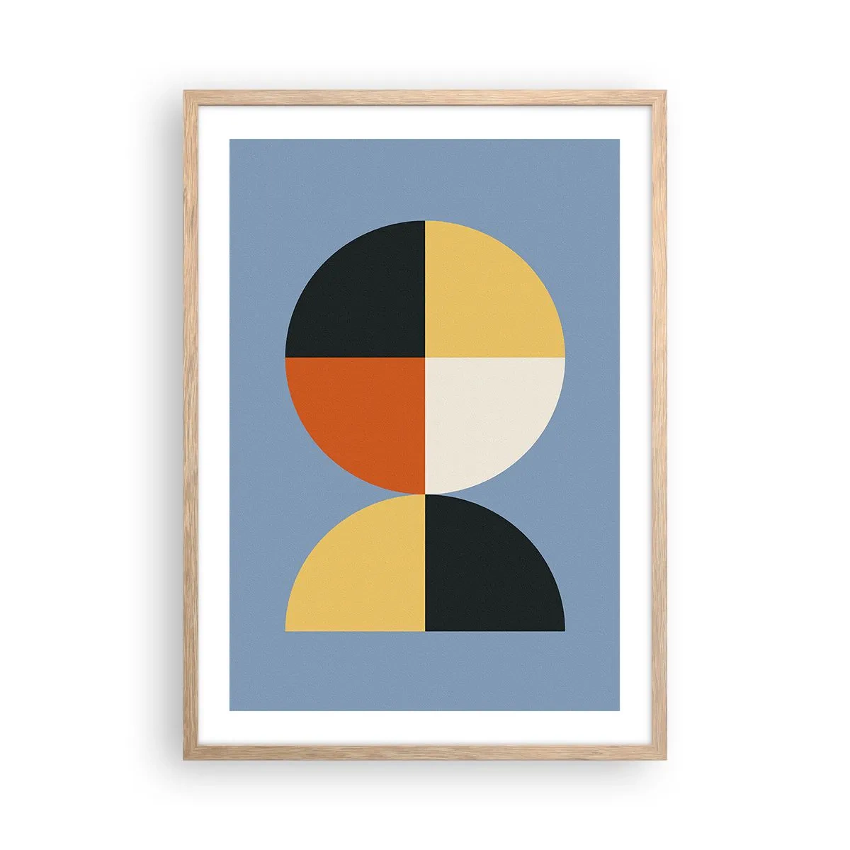 Plakat w ramie jasny dąb - Patrz i licz - 50x70 cm