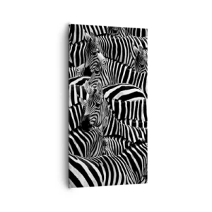 Obraz na płótnie - Portret zbiorowy w paski - 65x120 cm