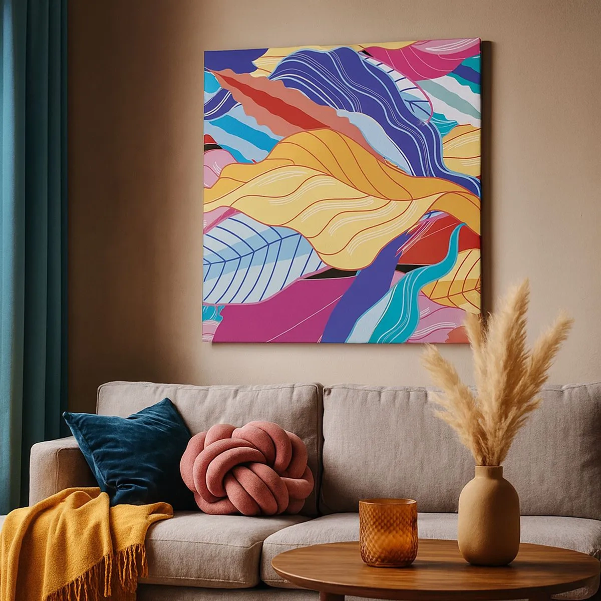 Obraz na płótnie - Kolorowy bałagan - 30x30 cm