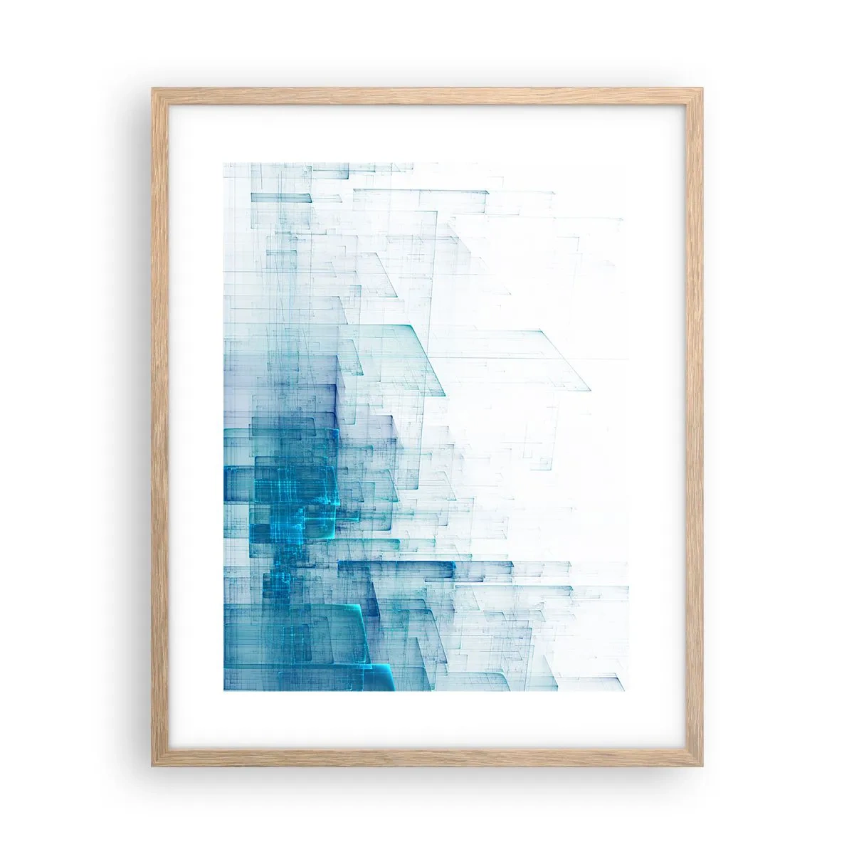 Plakat w ramie jasny dąb - Jak stała się przestrzeń - 40x50 cm