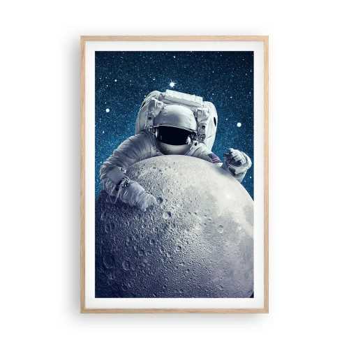 Plakat w ramie jasny dąb - Kosmiczny żartowniś - 61x91 cm