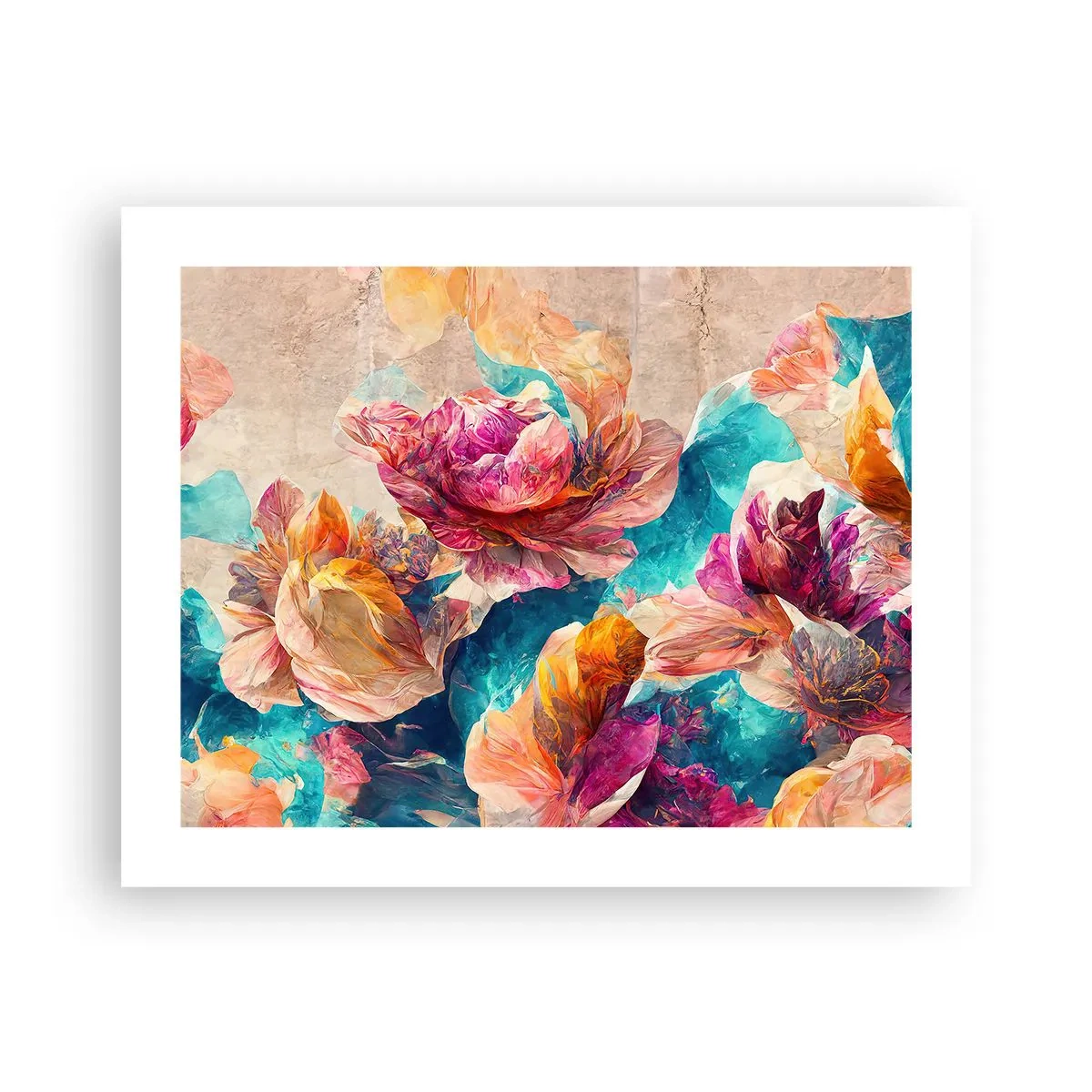 Plakat - Barwny przepych bukietu - 50x40 cm