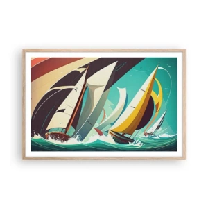 Plakat w ramie jasny dąb - Z żywiołami za pan brat - 91x61 cm