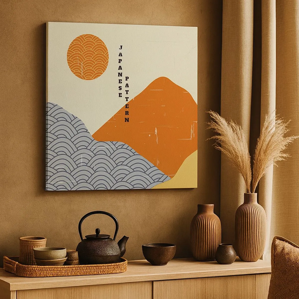 Obraz na płótnie - W japońskim duchu - 30x30 cm