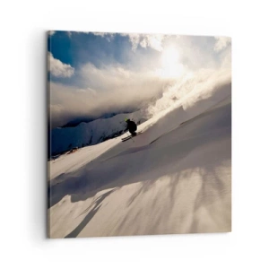 Obraz na płótnie - Podjęte wyzwanie gór - 60x60 cm