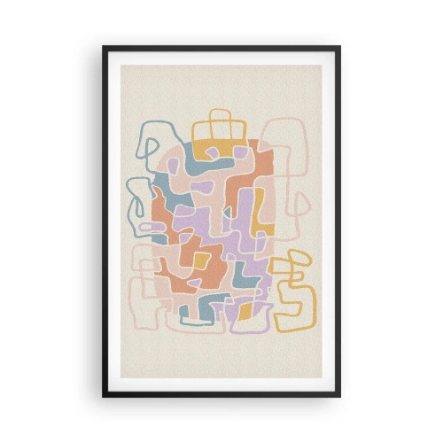 Plakat w czarnej ramie - Labirynt – radosna przygoda - 61x91 cm