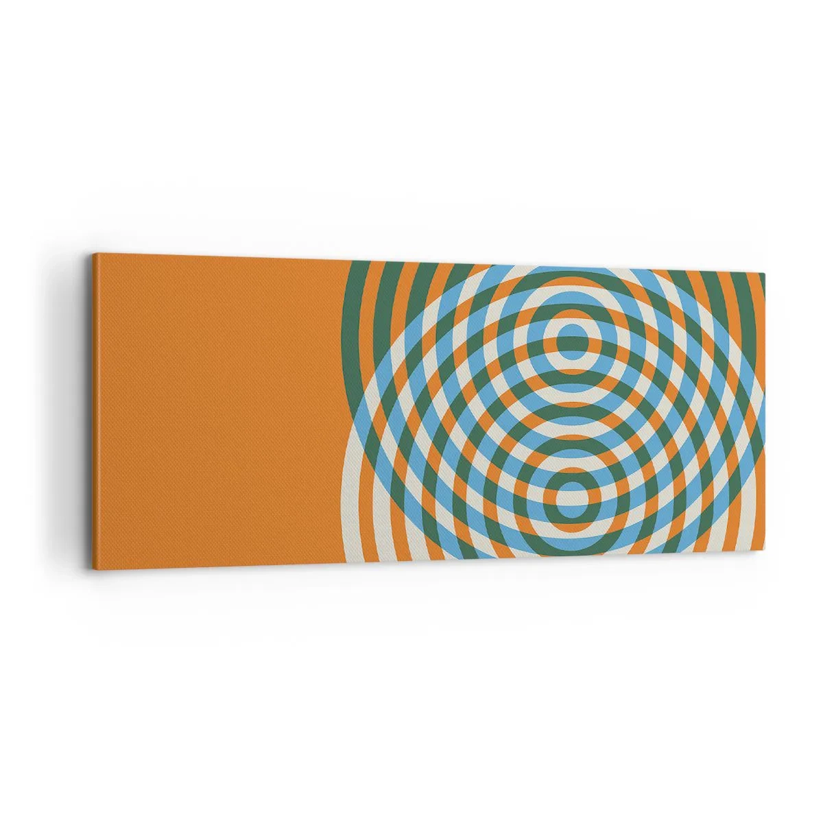 Obraz na płótnie - Abstrakcyjna wariacja kolista - 100x40 cm