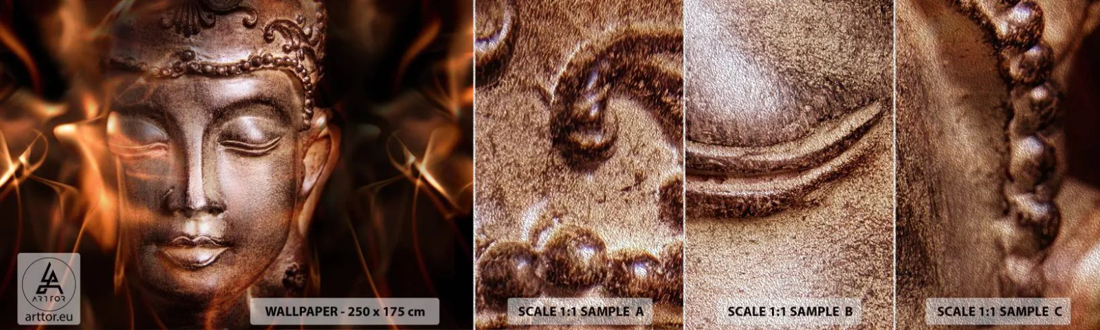 Fototapeta Próbka Premium Sand - Istnieje tylko tu i teraz - Budda, Religia, Azja - 100x30 cm