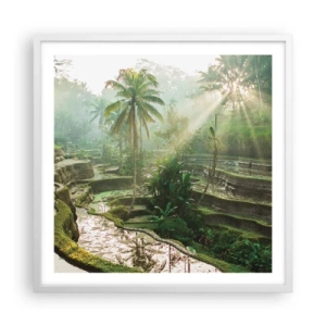 Plakat w białej ramie - Dorastać w słońcu - 60x60 cm