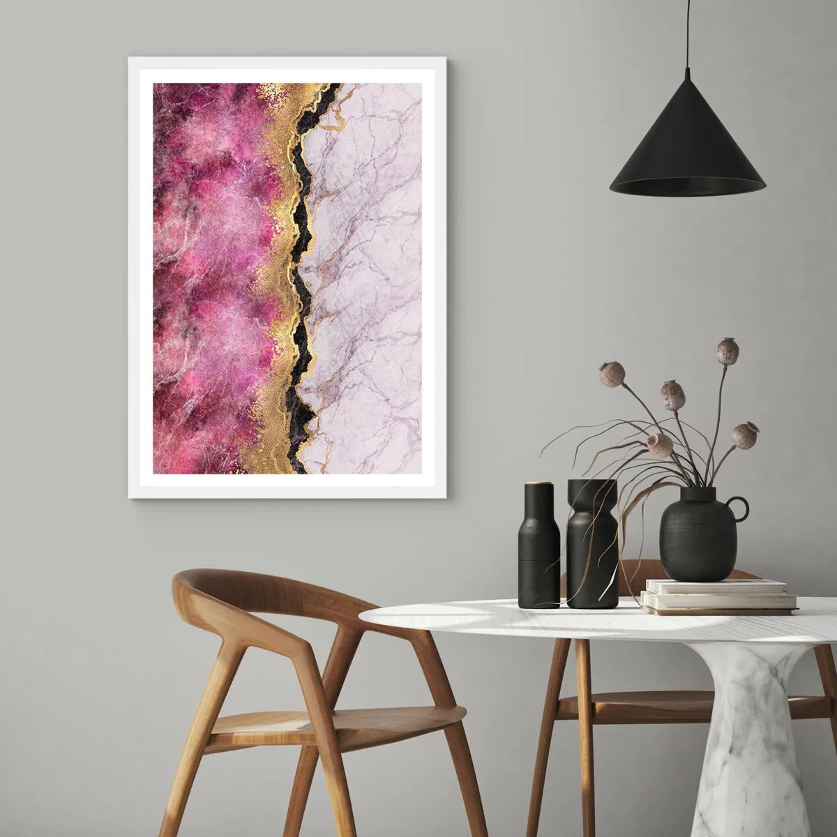 Plakat w białej ramie - Na granicy - 40x50 cm