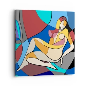 Obraz na płótnie - Kubistyczny akt - 40x40 cm