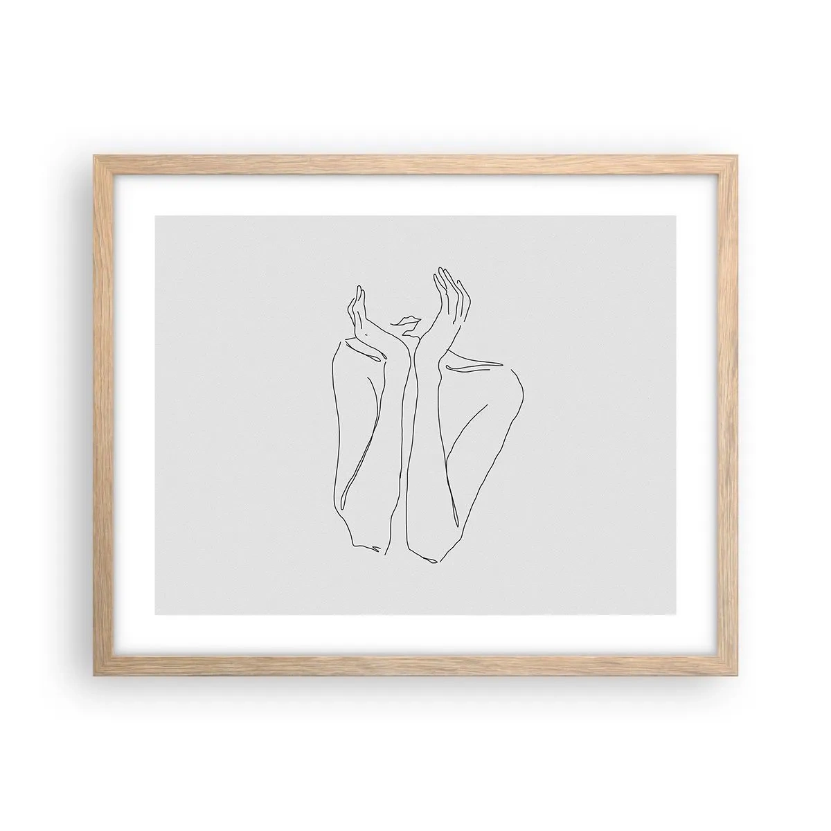 Plakat w ramie jasny dąb - O czym marzą dziewczyny - 50x40 cm