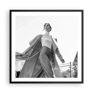 Plakat w czarnej ramie - Idziesz ze mną? - 60x60 cm