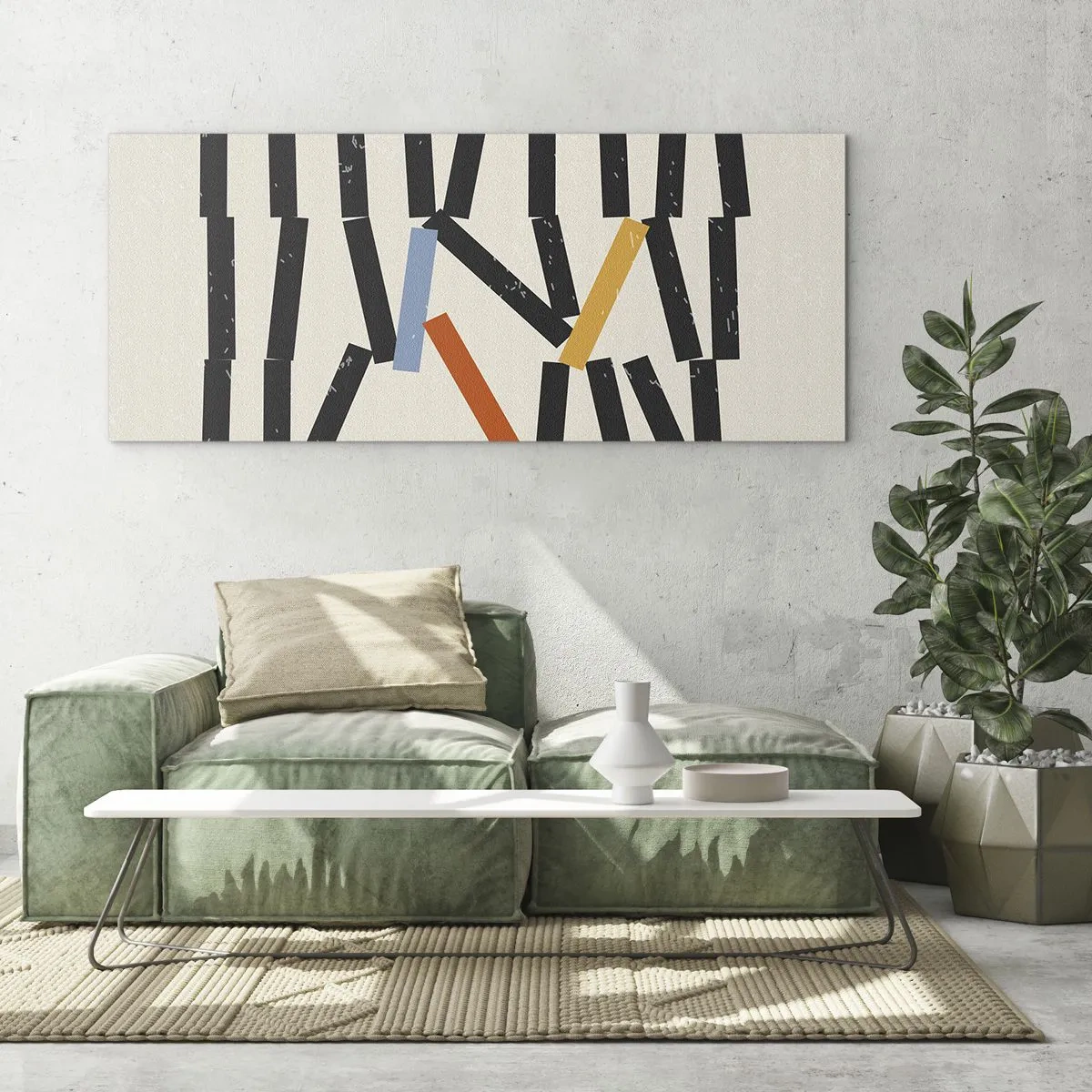 Obraz na szkle - Domino – kompozycja - 100x40 cm