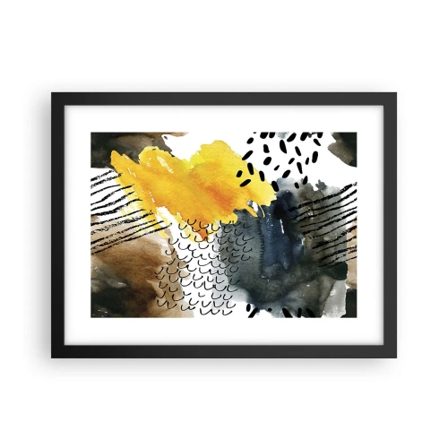Plakat w czarnej ramie - Spotkanie żywiołów - 40x30 cm