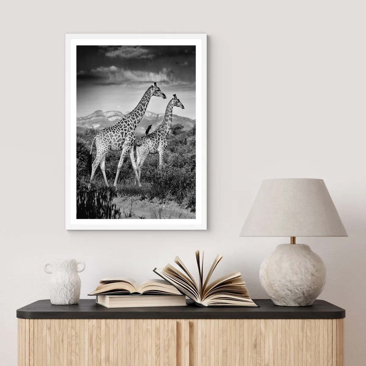 Plakat w białej ramie - Wyższe sfery w Afryce - 40x50 cm