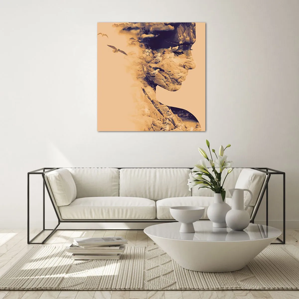 Obraz na szkle - Piękna z natury - 70x70 cm