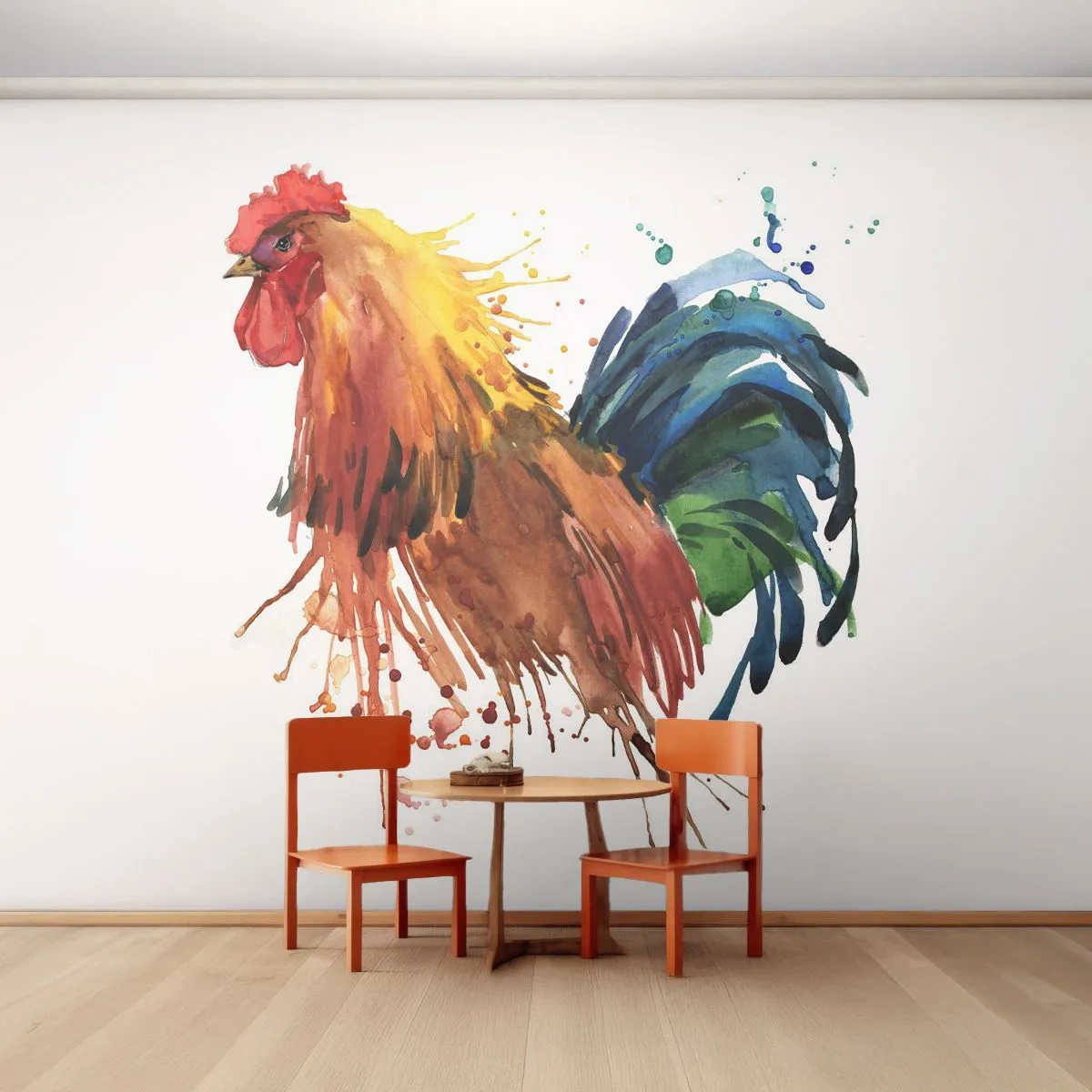 Fototapeta Premium Canvas - Królewska szata, królewska duma - Kogut, Grafika, Hodowla - 250x175 cm