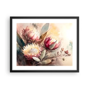 Plakat w czarnej ramie - Z profilu i en face - 50x40 cm