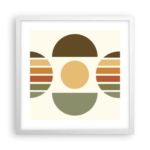 Plakat w białej ramie - W kolorach ziemi - 40x40 cm