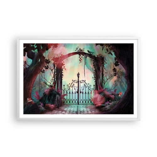 Plakat w białej ramie - Tajemniczy ogród - 91x61 cm
