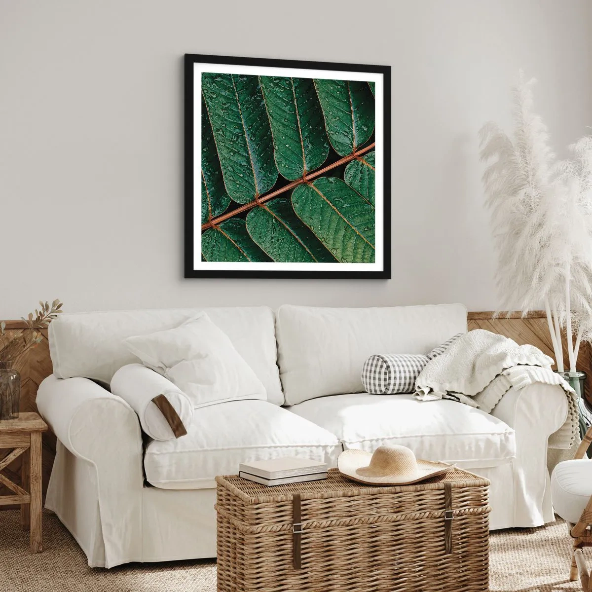 Plakat w czarnej ramie - W zielonym rytmie - 30x30 cm