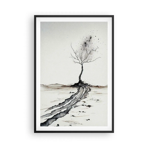 Plakat w czarnej ramie - Zimowa melancholia - 61x91 cm