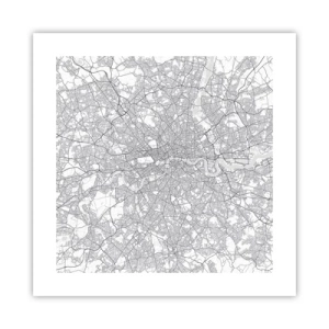 Plakat - Mapa londyńskiego labiryntu - 40x40 cm