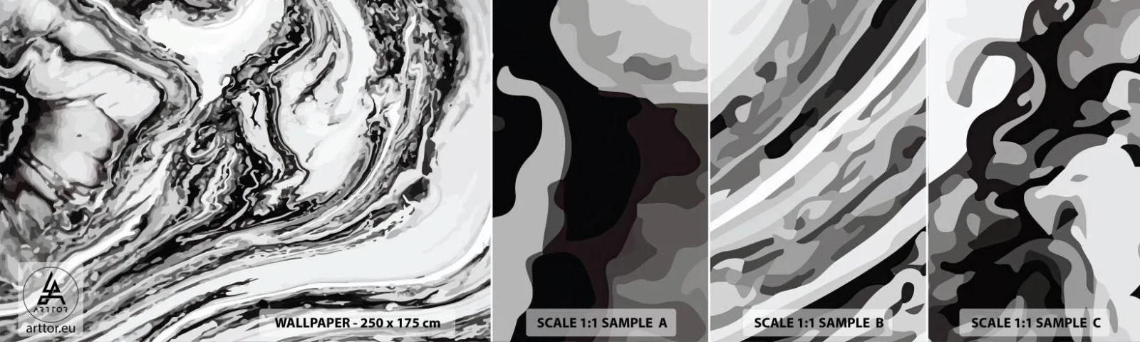 Fototapeta Próbka Samoprzylepna Deluxe Sticker - Na poczatku był chaos - Abstrakcja, Sztuka, Nowoczesny Wzór - 100x30 cm