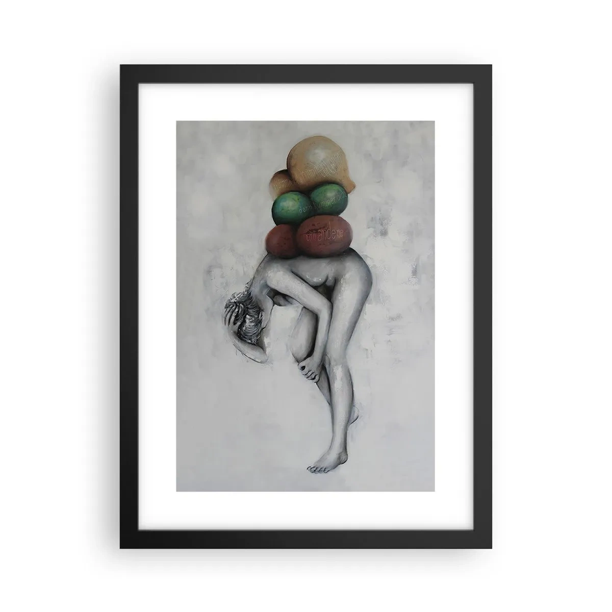 Plakat w czarnej ramie - Ciężar życia - 30x40 cm