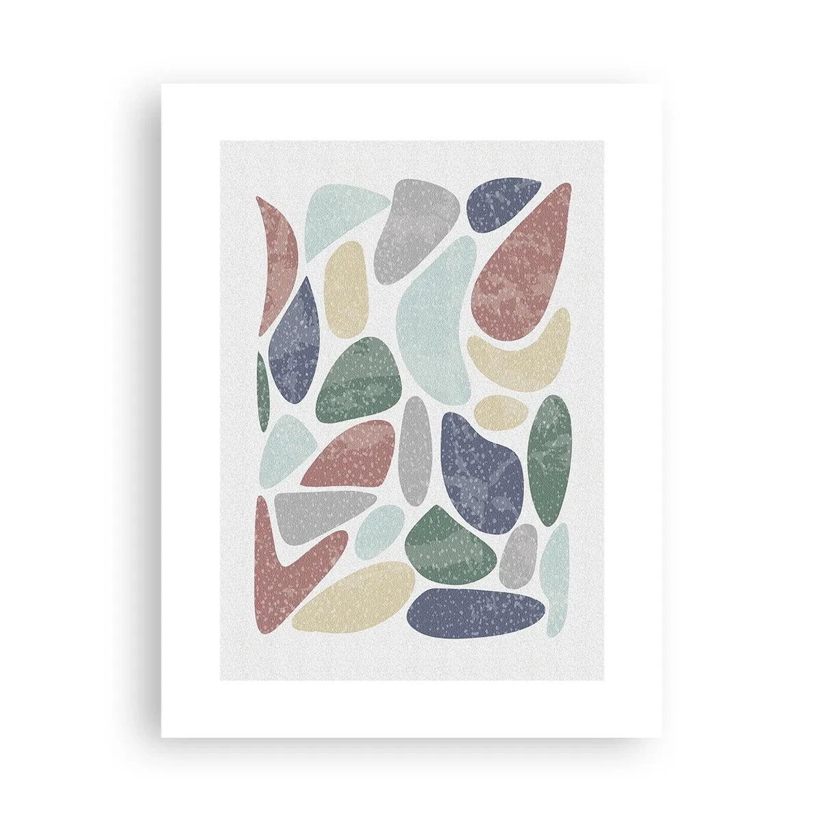 Plakat - Mozaika pudrowanych barw - 30x40 cm