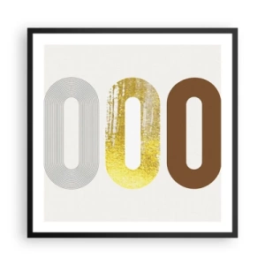 Plakat w czarnej ramie - Ooo! - 60x60 cm