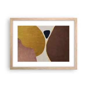 Plakat w ramie jasny dąb - Abstrakcja – miejsce w przestrzeni - 40x30 cm