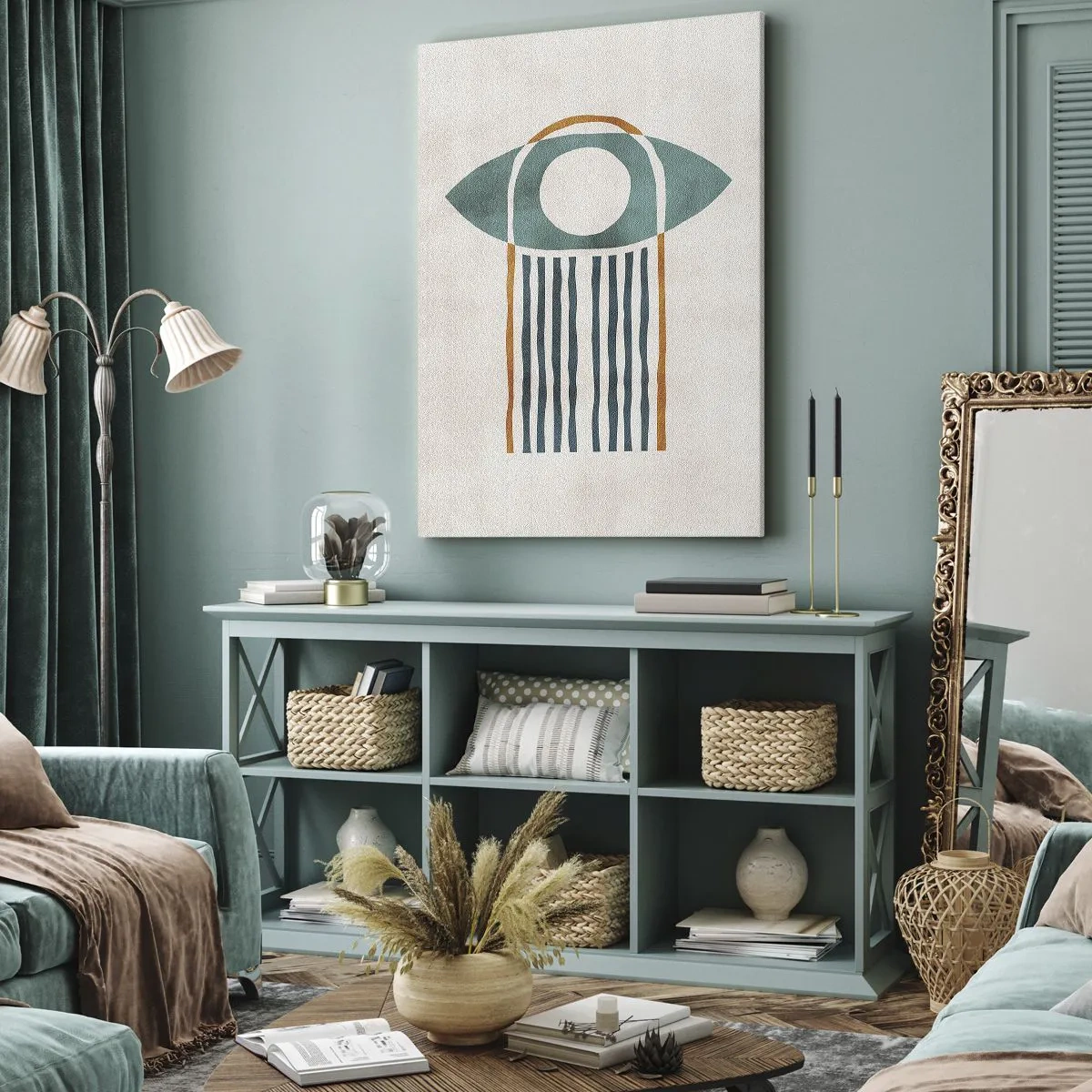 Obraz na płótnie - Znaki i rytuały - 55x100 cm