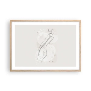 Plakat w ramie jasny dąb - Pobłądzić spojrzeniem - 70x50 cm