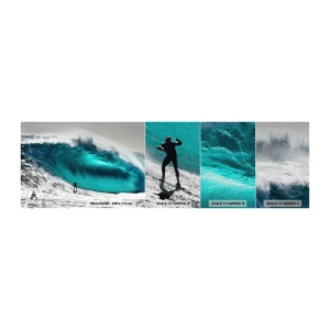 Fototapeta Próbka Premium Sand - Wyzwanie przyjęte - Surfing, Wysoka Fala, Surfer - 100x30 cm