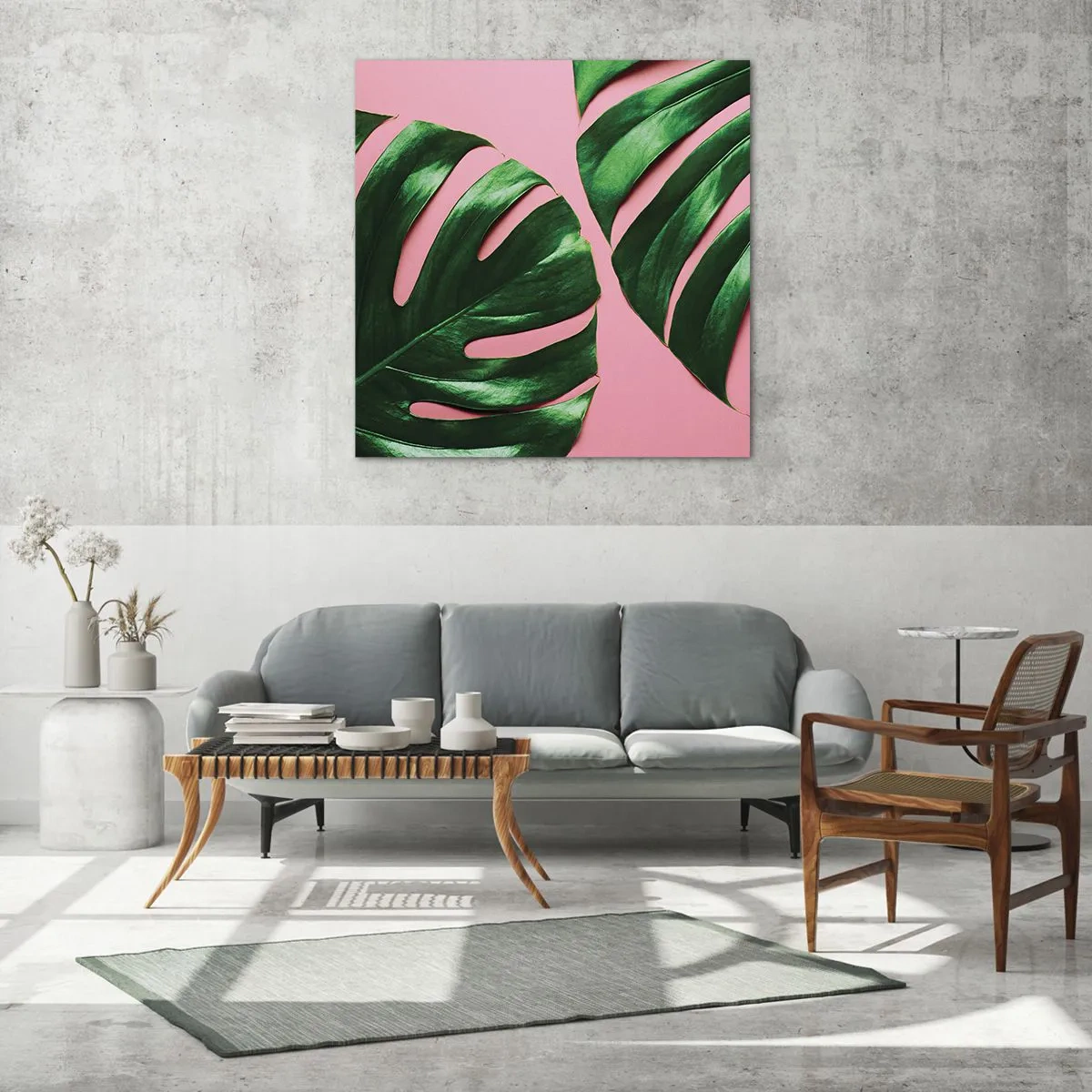 Obraz na szkle - Zielone rendez-vous - 70x70 cm