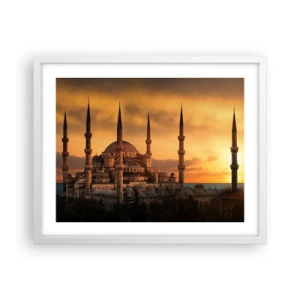 Plakat w białej ramie - Bóg jest wielki - 50x40 cm