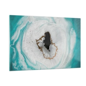 Obraz na szkle - Abstrakcyjna forma przypominająca przekrój minerału - 120x80cm - Wniknąć do wnętrza - Nowoczesna dekoracja ścienna do salonu, kuchni i sypialni ARTTOR