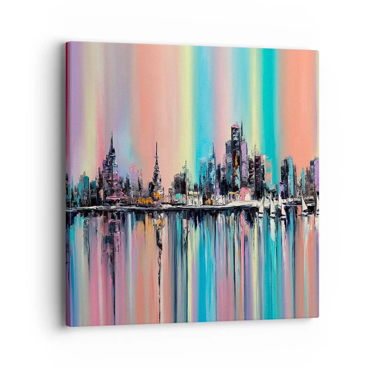 Obraz na płótnie - Spłynąć światłem nocy - 40x40 cm