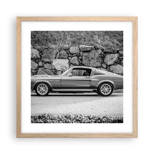 Plakat w ramie jasny dąb - Legenda lat 60. - 40x40 cm
