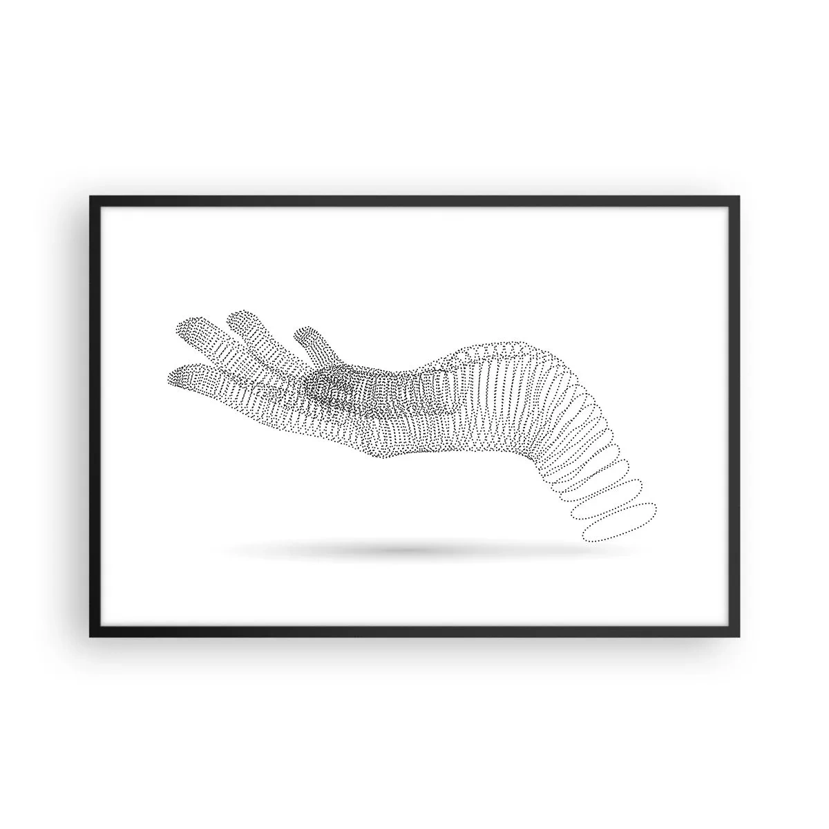 Plakat w czarnej ramie - Sprężysta dłoń - 91x61 cm