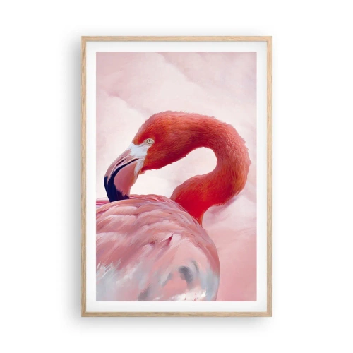 Plakat w ramie jasny dąb - Ptasia uroda - 61x91 cm