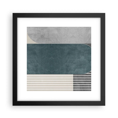 Plakat w czarnej ramie - Kompozycja na poziomie - 30x30 cm