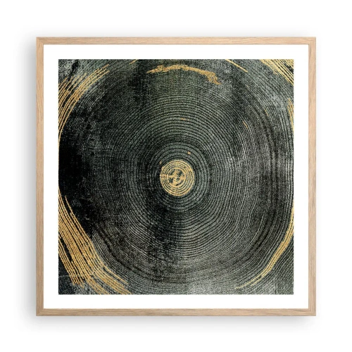 Plakat w ramie jasny dąb - Zmiana i trwanie - 60x60 cm