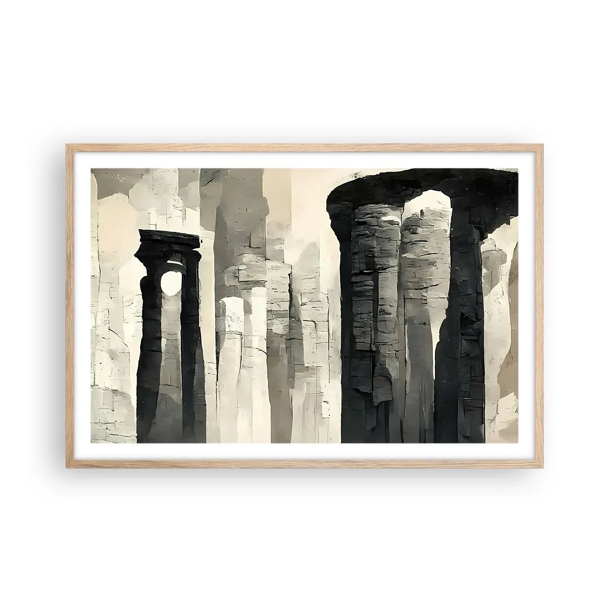 Plakat w ramie jasny dąb - Majestat antyku - 91x61 cm