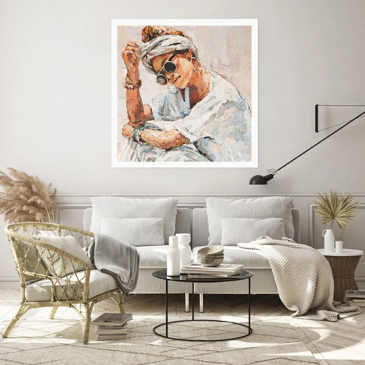 Plakat - Portret w pełnym słońcu - 50x50 cm