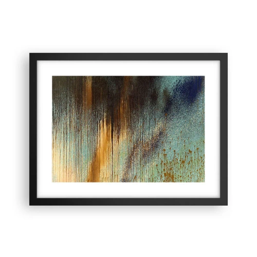 Plakat w czarnej ramie - Nieprzypadkowa barwna kompozycja - 40x30 cm