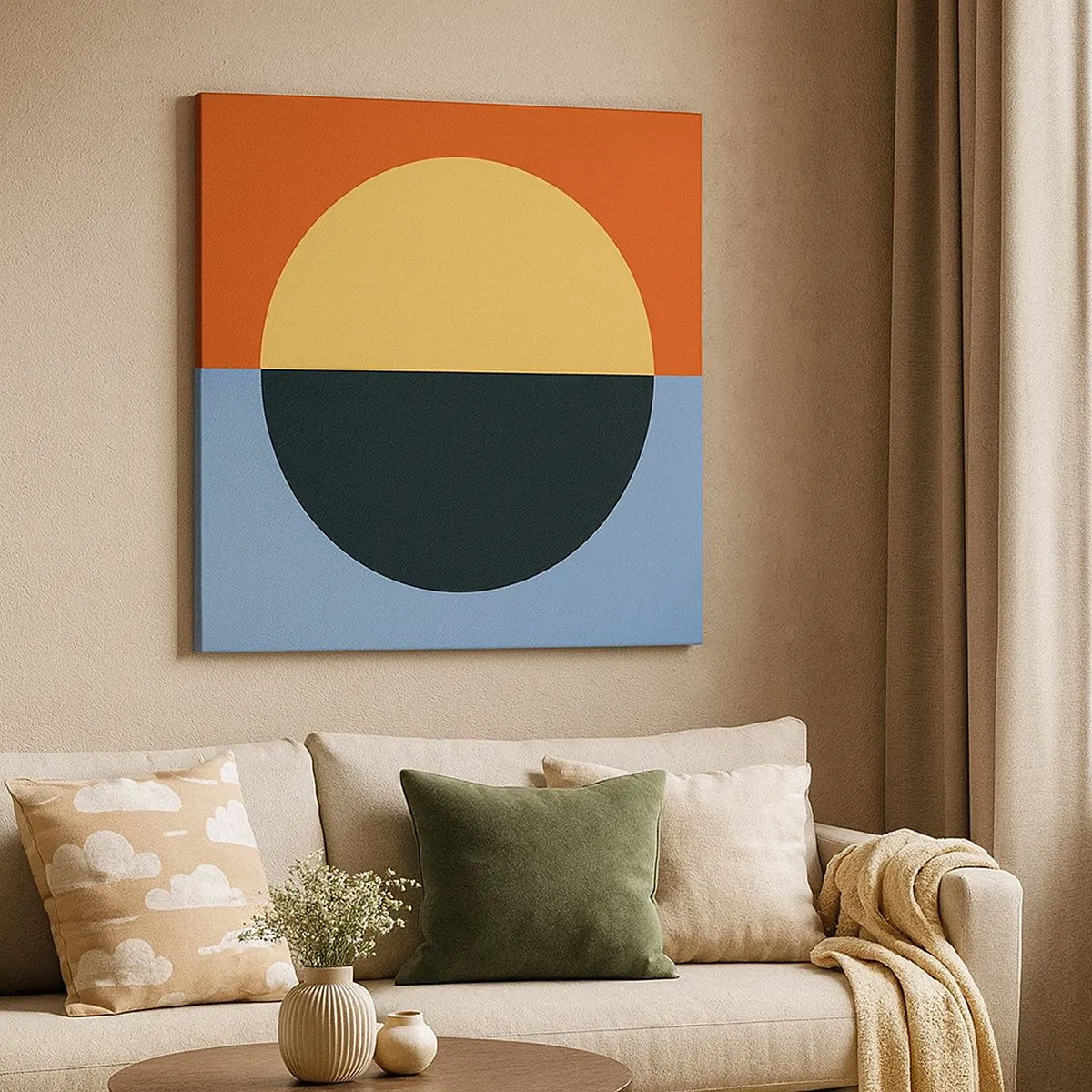 Obraz na płótnie - Kompozycja ciepła i chłodu - 30x30 cm