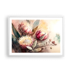 Plakat w białej ramie - Z profilu i en face - 70x50 cm